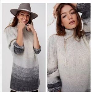 Anthropologie Perri Ombre Alpaca Blend Turtleneck Sweater Size Small